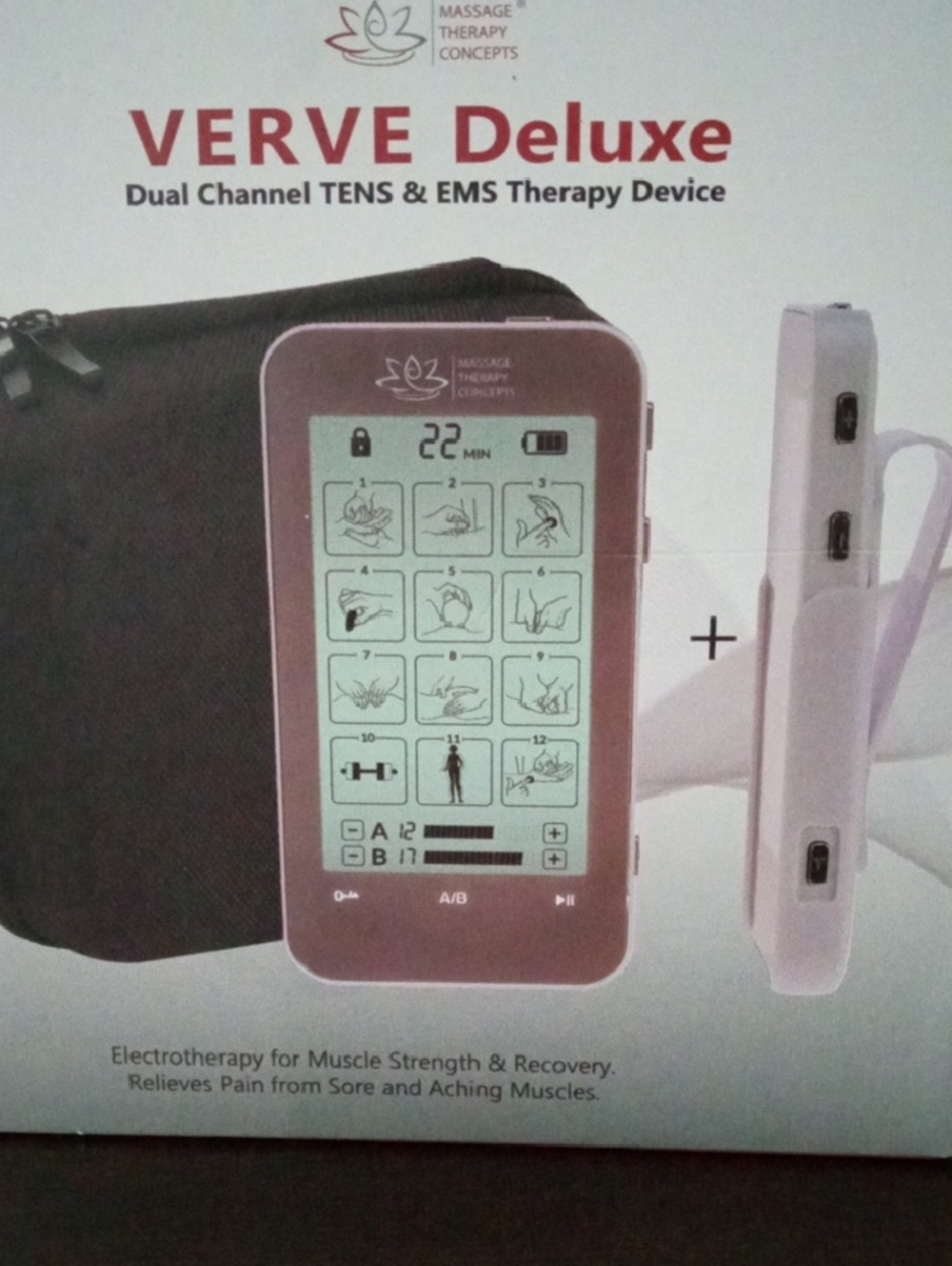 Open Box/Unused Verve Deluxe Dual Channel TENS & EMS Therapy Device